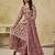 Brown embroidered zari work net palazzo suits