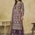 Purple embroidered zari work net palazzo suits