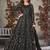 Black embroidered net anarkali suit