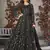 Black embroidered net anarkali suit