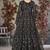 Black embroidered net anarkali suit
