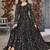 Black embroidered net anarkali suit