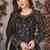 Black embroidered net anarkali suit