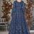 Blue embroidered net anarkali suit