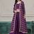 Purple embroidered zari work silk palazzo suits
