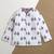 White multicolor hand screen printed reversible jacket set of 1