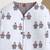 White multicolor hand screen printed reversible jacket set of 1