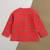 Red green hand screen printed reversible jacket set of 1