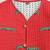 Red green hand screen printed reversible jacket set of 1