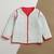 Red green hand screen printed reversible jacket set of 1