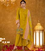 green pakistani style kurta dupatta set