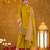 Yufta green pakistani style kurta dupatta set