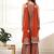 Yufta cotton rust kurta sharara set