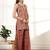 Yufta cotton rust kurta sharara set