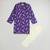 Purple multicolor hand screen printed boys  ethnic wear- set of 2