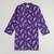 Purple multicolor hand screen printed boys  ethnic wear- set of 2