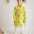 Yellow blue hand screen printed boys  ethnic wear- set of 2