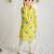 Yellow blue hand screen printed boys  ethnic wear- set of 2
