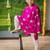 Pink multicolor  hand screen printed boys  ethnic wear- set of 2