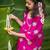 Pink multicolor hand screen printed girls ethnic wear- set of 2