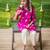 Pink multicolor hand screen printed girls ethnic wear- set of 2