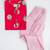 Red multicolor hand screen printed girls ethnic wear- set of 2