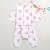white pink hand screen printed unisex sleepwear set- set of 2