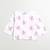 white pink hand screen printed unisex sleepwear set- set of 2