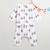 white multicolor hand screen printed unisex sleepwear set- set of 2