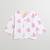white pink hand screen printed unisex sleepwear set- set of 2