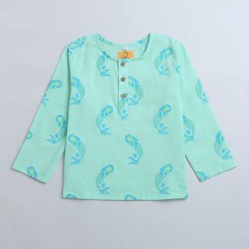green multicolor hand screen printed unisex sleepwear set- set of 2 2