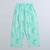 green multicolor hand screen printed unisex sleepwear set- set of 2