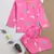 pink multicolor hand screen printed unisex sleepwear set- set of 2