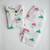 white multicolor hand screen printed unisex sleepwear set- set of 2