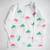 white multicolor hand screen printed unisex sleepwear set- set of 2