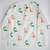 white multicolor hand screen printed unisex sleepwear set- set of 2