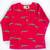 red green hand screen printed unisex sleepwear set- set of 2