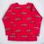 red green hand screen printed unisex sleepwear set- set of 2