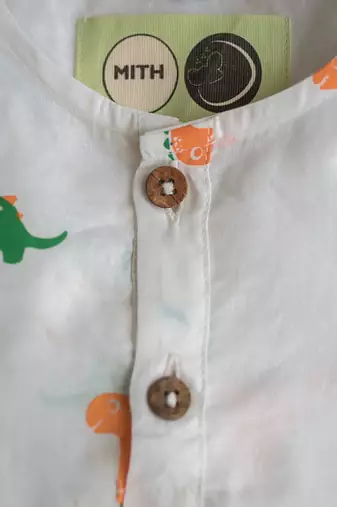 white multicolor hand screen printed unisex sleepwear set- set of 2