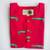 red green hand screen printed unisex sleepwear set- set of 2