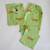 green orange hand screen printed unisex sleepwear set- set of 2