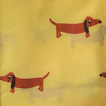 yellow red hand screen printed unisex sleepwear set- set of 2 4