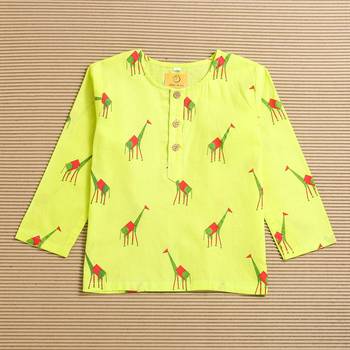 green multicolor hand screen printed unisex sleepwear set- set of 2 5
