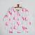 white pink hand screen printed unisex sleepwear set- set of 2