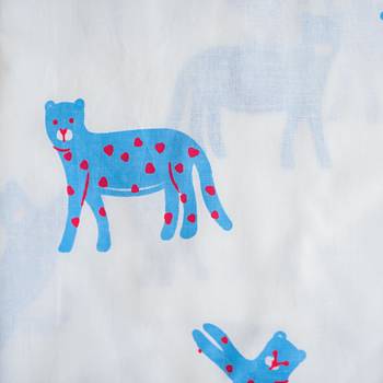 white blue hand screen printed unisex sleepwear set- set of 2 5