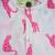 white pink hand screen printed unisex sleepwear set- set of 2