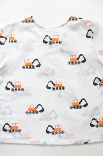 white orange hand screen printed unisex sleepwear set- set of 2