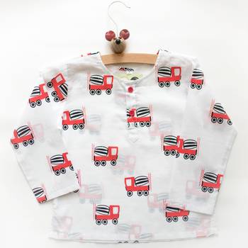 white red hand screen printed unisex sleepwear set- set of 2 2
