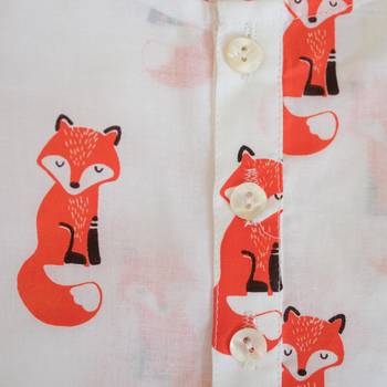 white orangehand screen printed unisex sleepwear set- set of 3 5