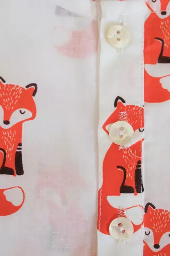 white orangehand screen printed unisex sleepwear set- set of 3